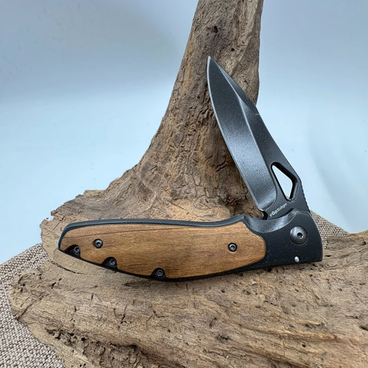 Fox Edge Olea Folding EDC Pocket Knife 3.15” Blade - Olive Wood Handles (27)