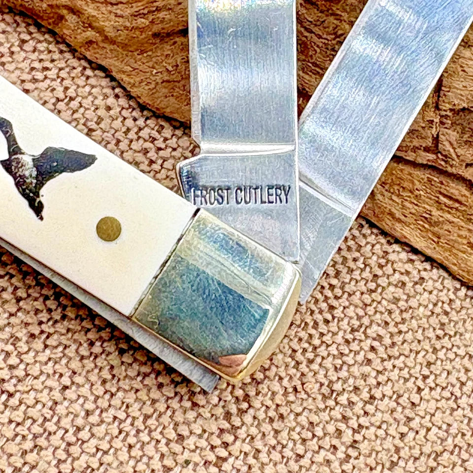Timeless Classics Pocket Knife Trapper Frost Cutlery Knives Cream Scales (138)
