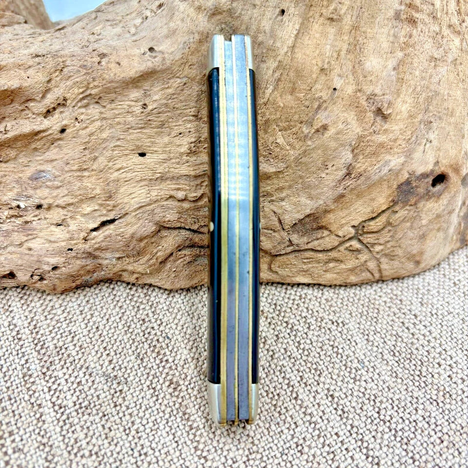 Vintage IXL George Wostenholm Sheffield Stockman Knife Smooth Black Handles (41)