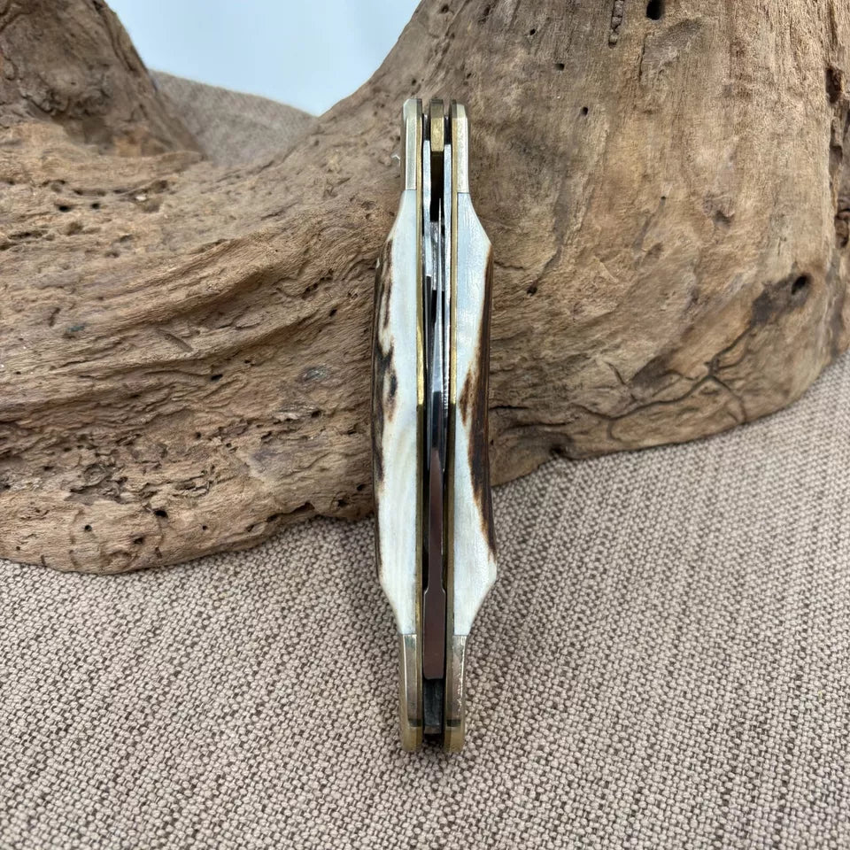 German Bull Jumbo Stag handled 3 blade Whittler (46)