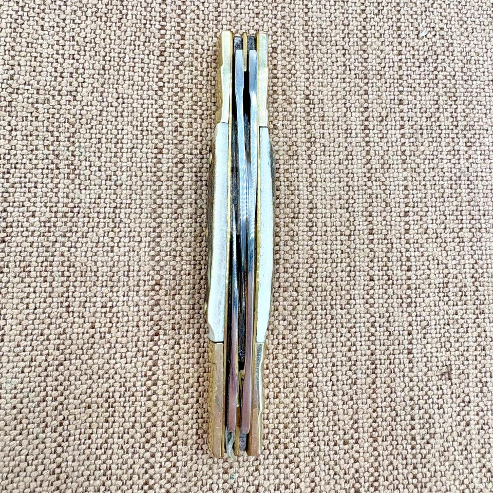 HEN & ROOSTER 324C-DS CONGRESS Pocket Knife Stag Bertram Cutlery Germany (133)
