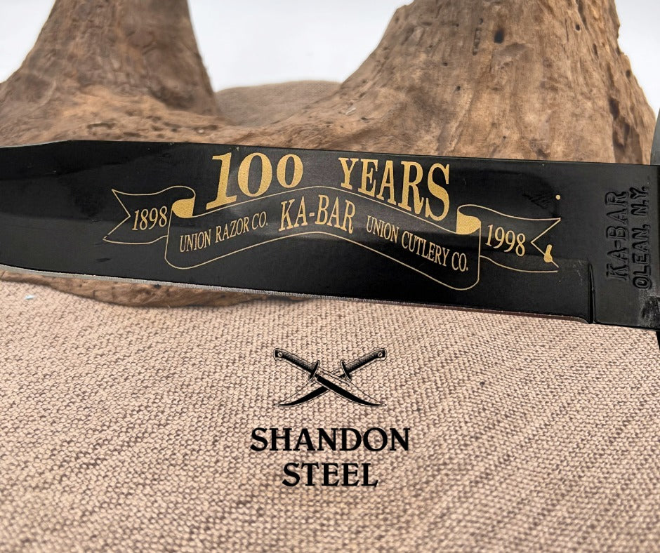 Ka-Bar 100th Anniversary USMC Fighting Knife 02-1241 w Sheath Olean NY USA