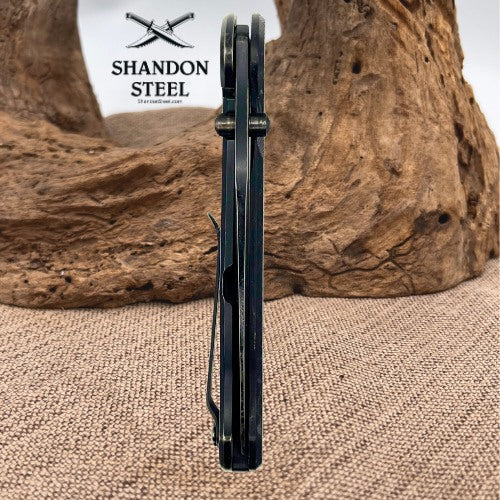 KA-BAR 2490 TDI Flipper Folding Knife 3.5" Spear Point AUS 8A Blade Black (102)