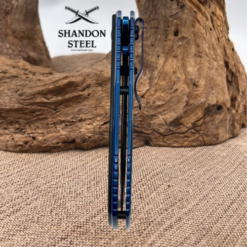 Kershaw Outright 8320 Blue/Black Drop Point Plain Edge Frame Lock Pocketknife 45