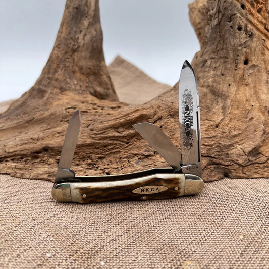 Kissing Crane Whittler Solingen Germany, Stag, Pocket KnifeNKCA 1980, #3000 (50)