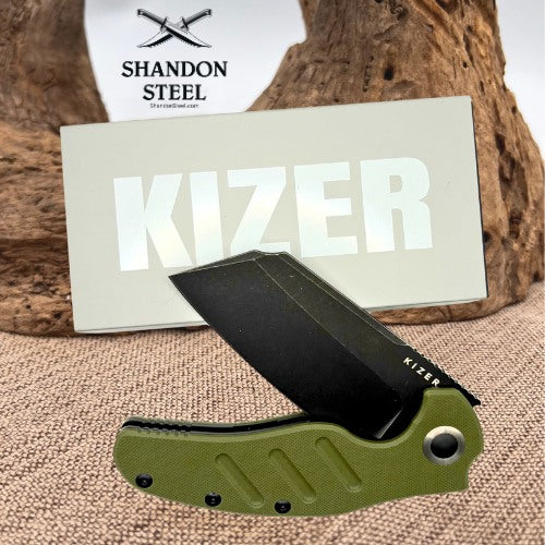 Kizer Sheepdog XL C01C Folding Pocket Knife Black D2 Blade