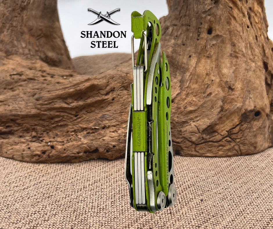 Leatherman Skeletool Multitool Green Pliers Knife Bottle Opener Screwdriver (11)