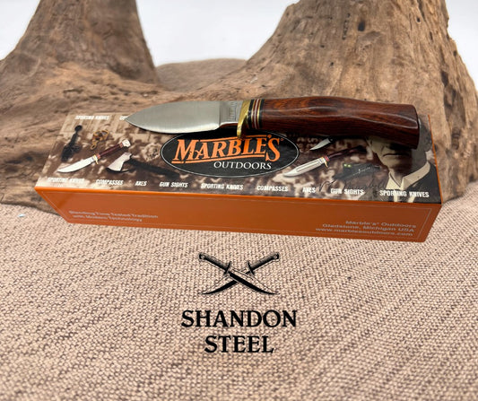 Marbles Outdoors Hunting Knife Made In USA With Leather Sheath NIB 80401 Sport