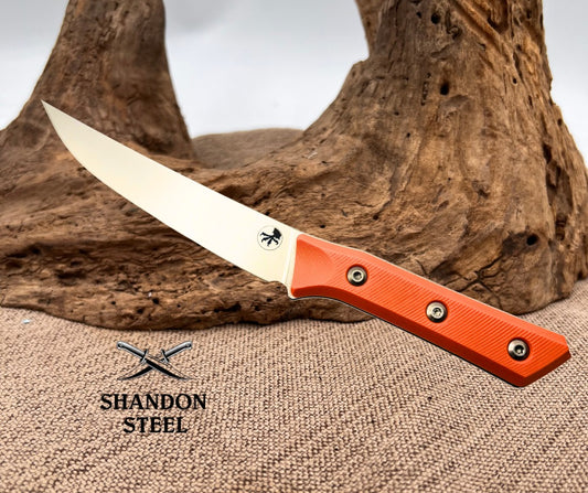 Microtech Boning Knife Ember G-10 Handle w/ Stonewash M390MK 3100-10EM