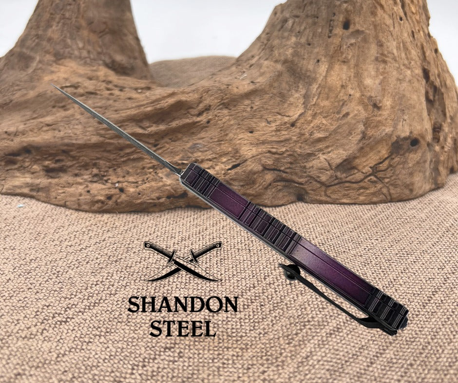 Microtech Cypher® II D/E Signature Series Purple X-51 Standard 1242-1PUX51S