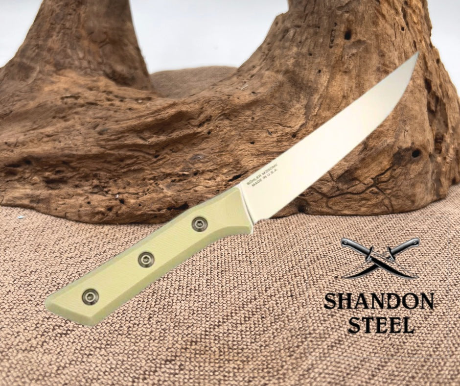 Microtech Boning Knife Ivory G-10 Handle w/ Stonewash M390MK 3100-10IV