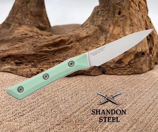 Microtech Paring Knife Caribbean Blue G-10 Handle w/ Stonewash M390MK 3500-10CA