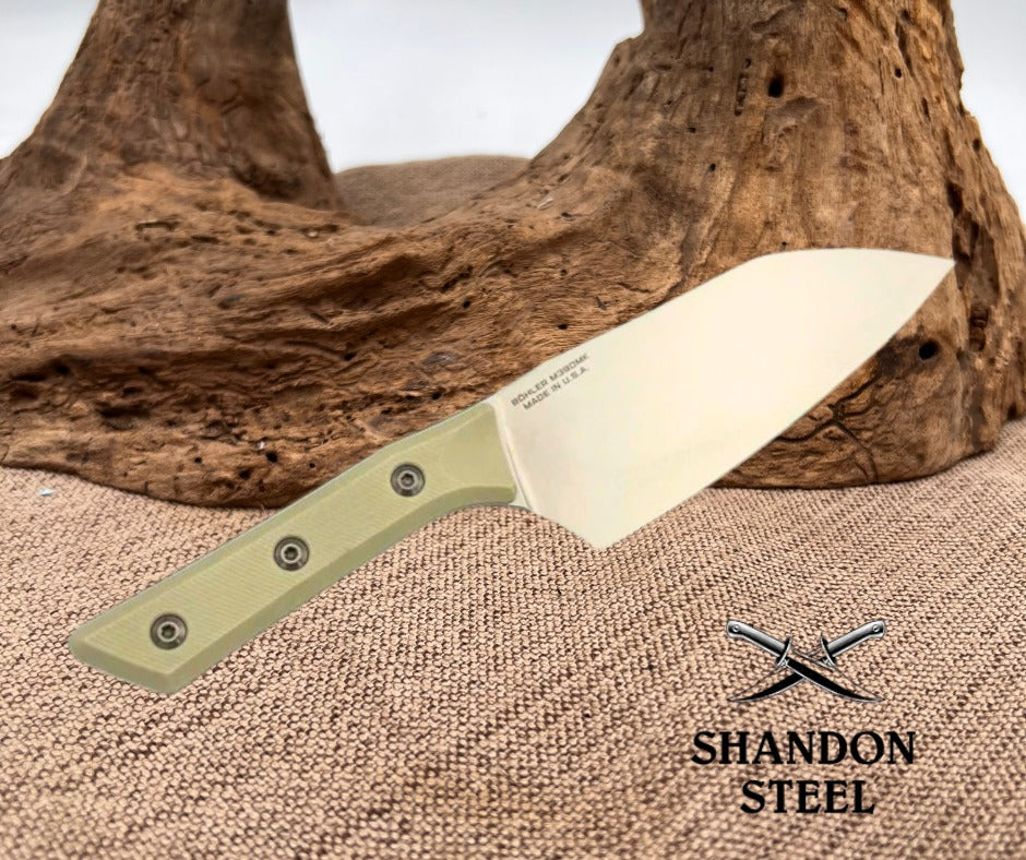 Microtech Santoku 6" Ivory G-10 Handle w/ Stonewash M390MK 3200-10IV