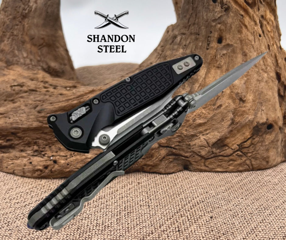 Microtech Socom Ram-Lok w/ Aluminum Frag Handles & S/E Apocalyptic M390MK 160RL-10APFR