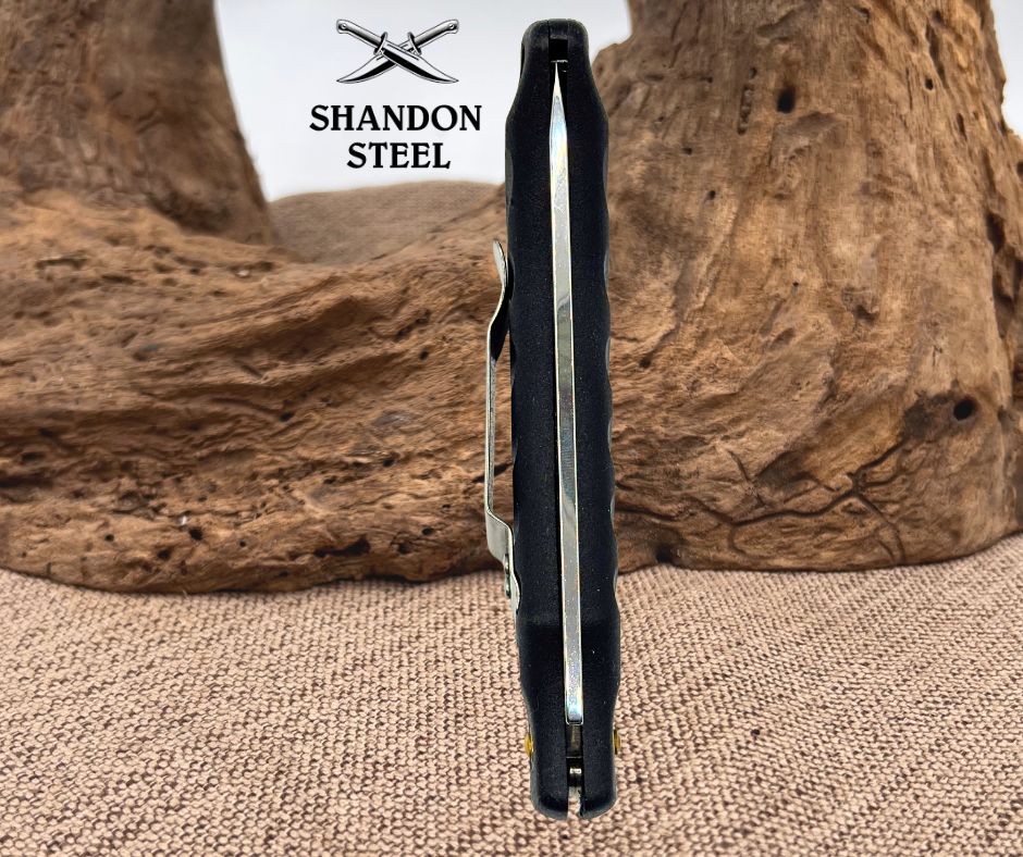 Mikov Folding Knife 420 Steel Drop Point Blade Black Synthetic Handle - (79)