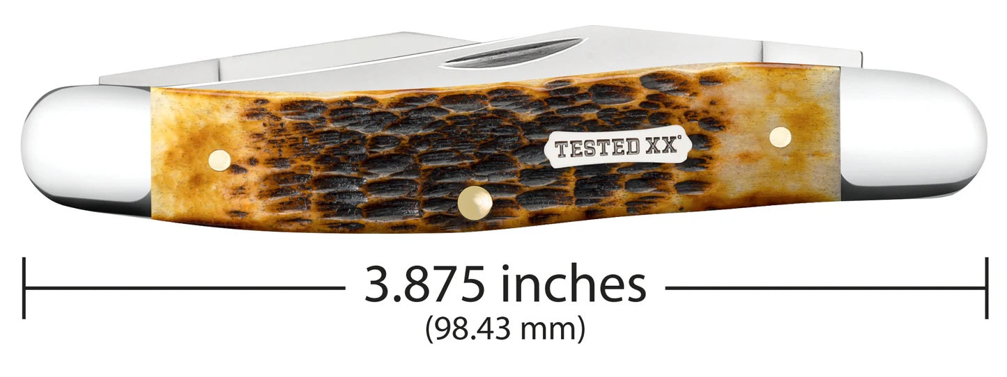 Case xx Knives Rogers Jigged Burnt Amber Bone CS Muskrat 51395