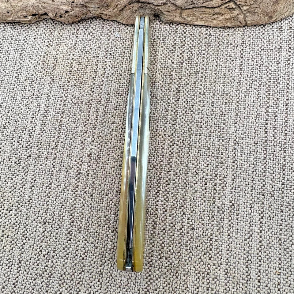 OCOEE RIVER LARGE GRAND DADDY BARLOW FOLDING POCKET KNIFE OX HORN HANDLES (19)
