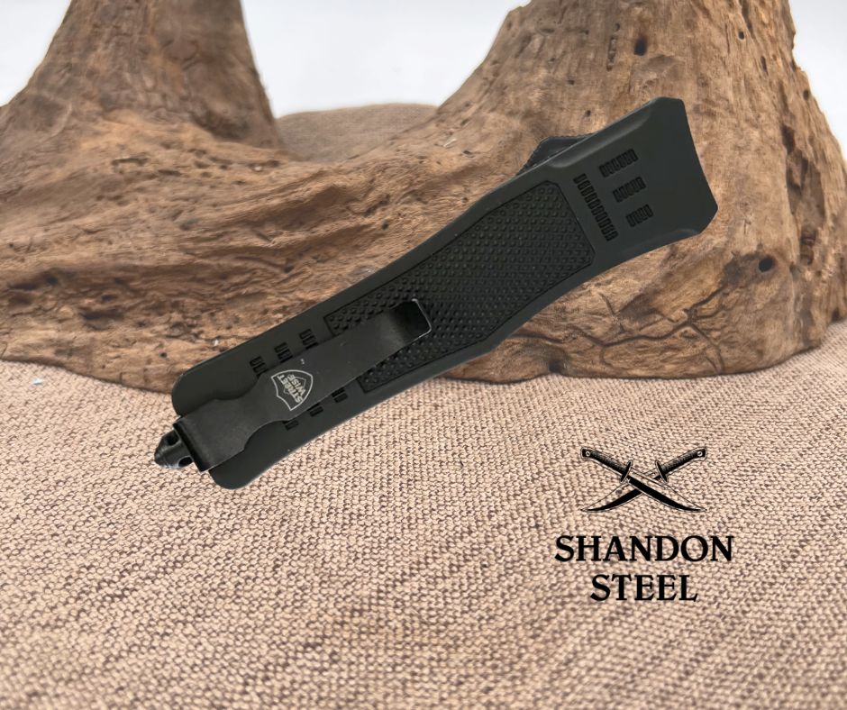 OTF Automatic Knife with Drop Point Blade SWDPBKL