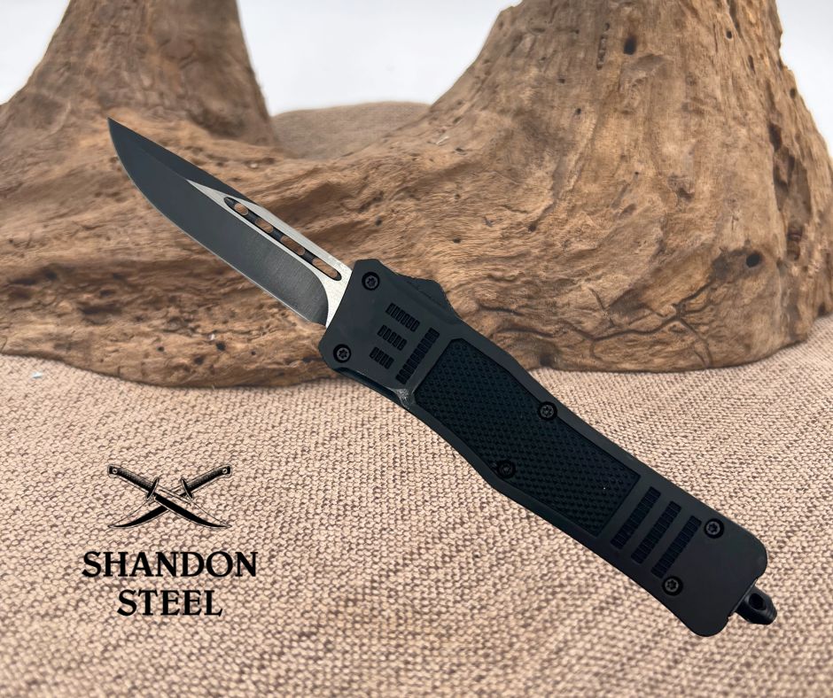 OTF Automatic Knife with Drop Point Blade SWDPBKL