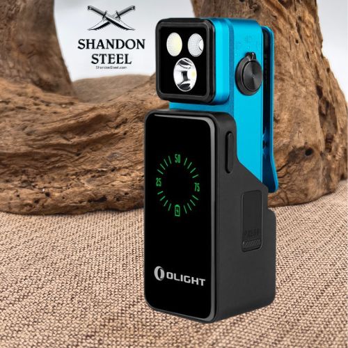 Oclip 2 Pro Premium EDC Clip Torch | 530lm Floodlight, Red Light & Spotlight Oclip 2 Pro; Tidal Blue