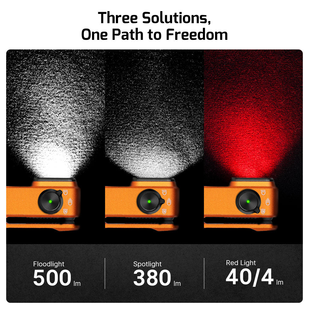 Oclip Pro Multifunctional EDC Clip Flashlight Halloween Orange Triple the Lighting Fun