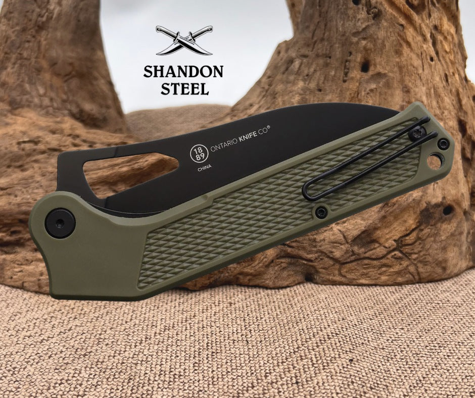 Ontario Camp Plus EDC Linerlock Grn ON4320