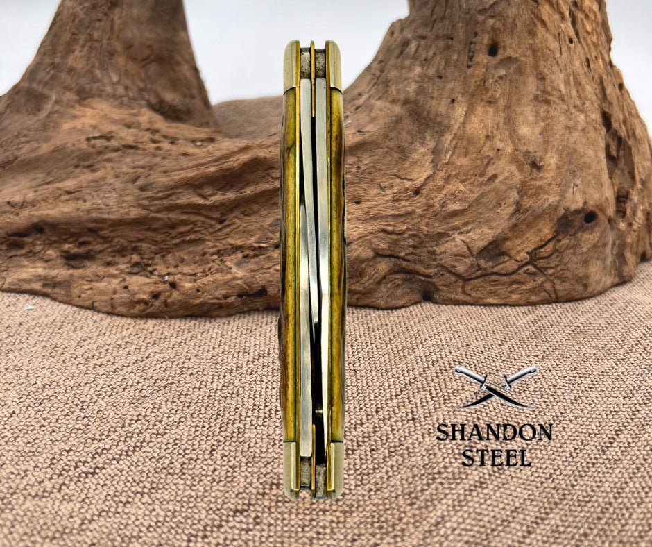 Parker Frost USA Vintage 1978 Three Blade Stockman Stag Folding Pocket Knife -59