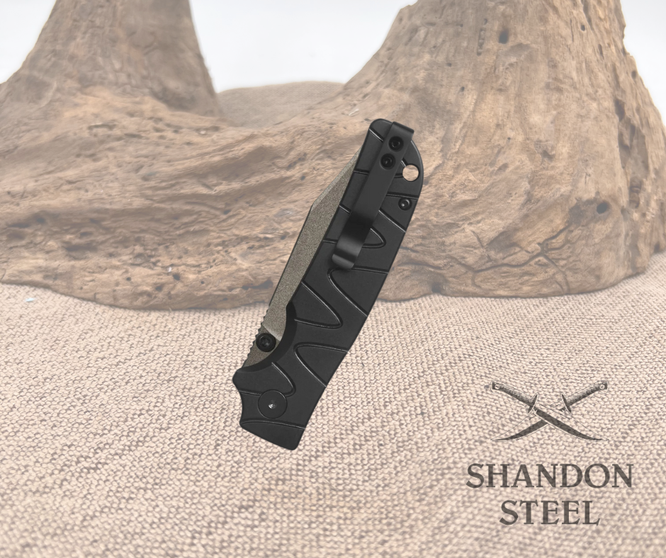 QSP Kali Button Lock Black Aluminium Handle QS159-F2