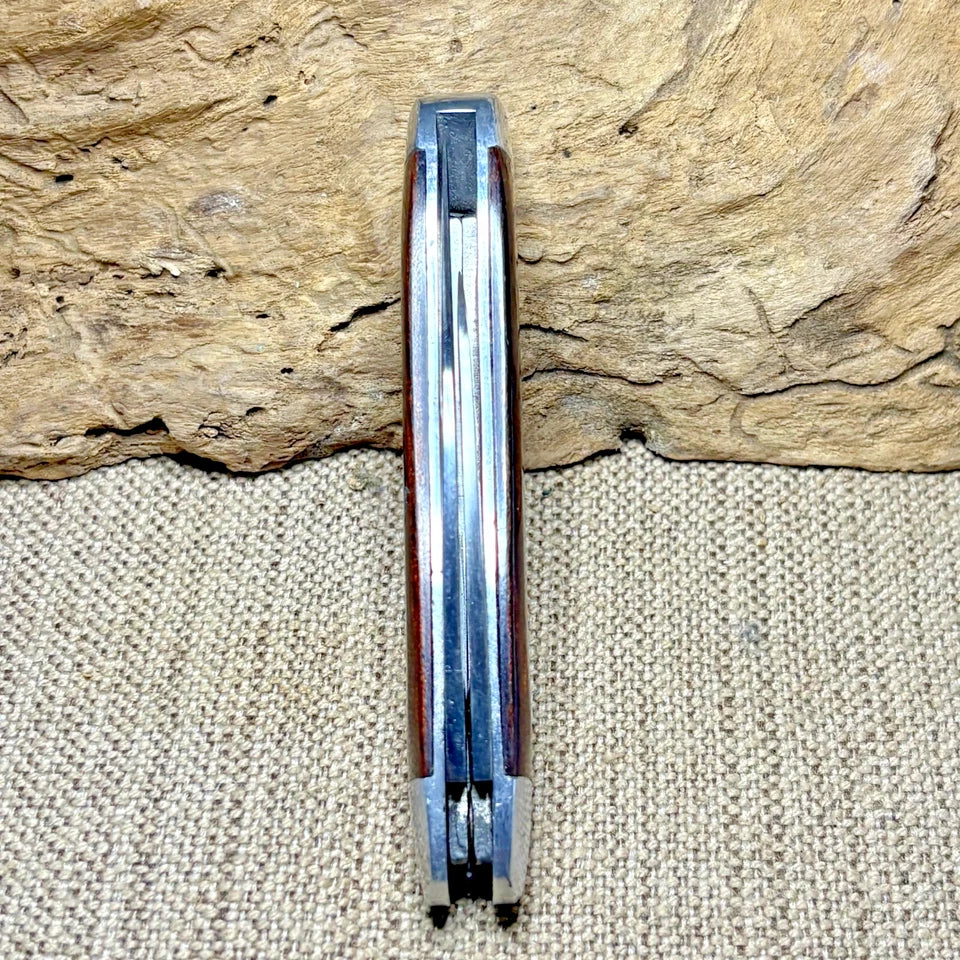 Queen Unbranded English 2 Blade Jack Wood Handle Folding Pocket Knife (135)