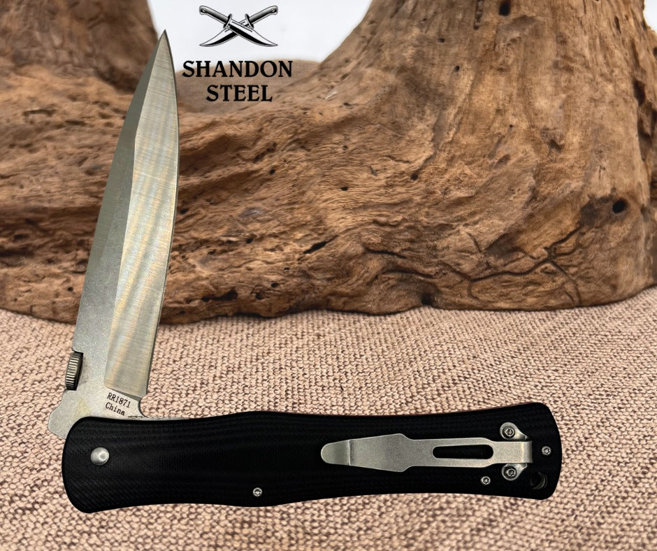 Rough Rider Linerlock Black G10 RR1871 4.88" Stainless Folding Pocket Knife (22)