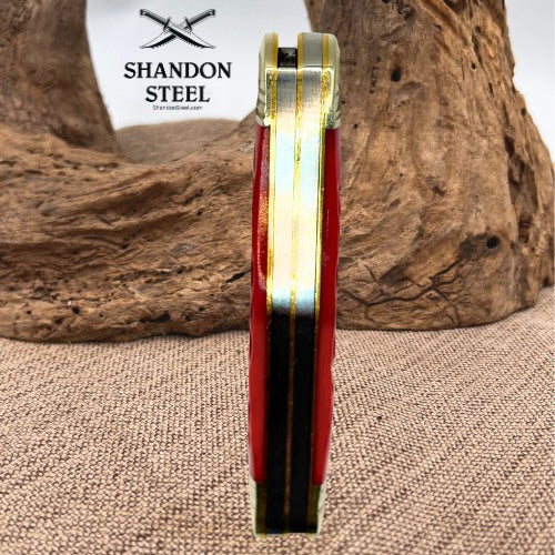 Robeson Pocket Eze 2-Blade Slipjoint Plain SS Pen Red Bone Handle ROB622225 (59)