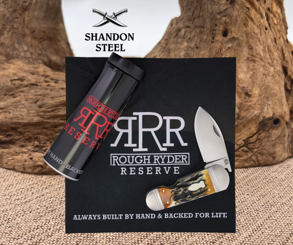 Rough Ryder Reserve Ghost Fish Brown Stag Bone RRR040CB