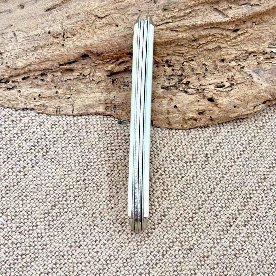 VINTAGE SEAGRAM'S NOVELTY KNIFE CO MADE IN USA 2 BLADE FOLDING JACK KNIFE (175)