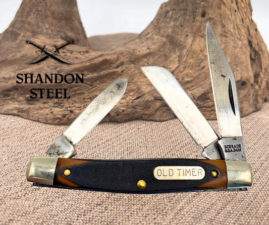 Schrade Old Timer 34OT Stockman Vintage Folding Pocket Knife Made In USA (1)