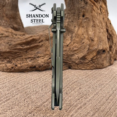 Schrade Frame Lock Titanium Coated Tanto Blade w/ Ambidextrious Thumbstud SCH301