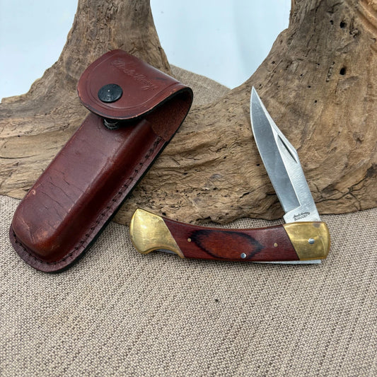 Schrade Uncle Henry LB7 Lockback folding hunter w/ sheath Pocket Knife (72)