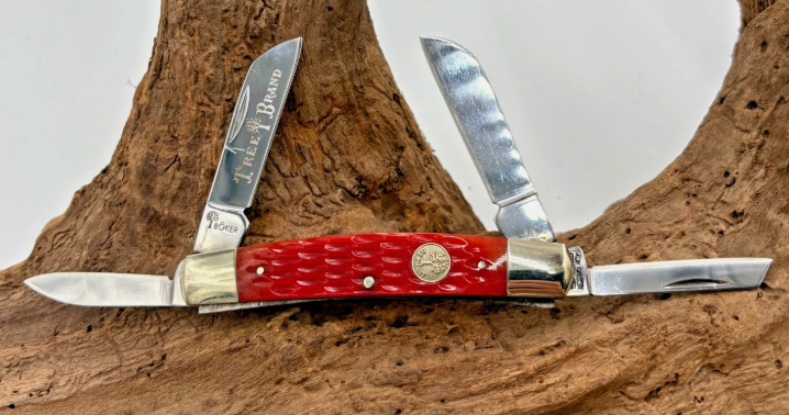 BOKER TREE BRAND REDBONE 4 BLADE CONGRESS FOLDING POCKET KNIFE 110721