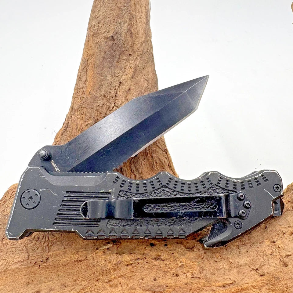 Smith and Wesson Border Guard Folding Knife 4.25" 7Cr17 Blade Aluminum Handle 88