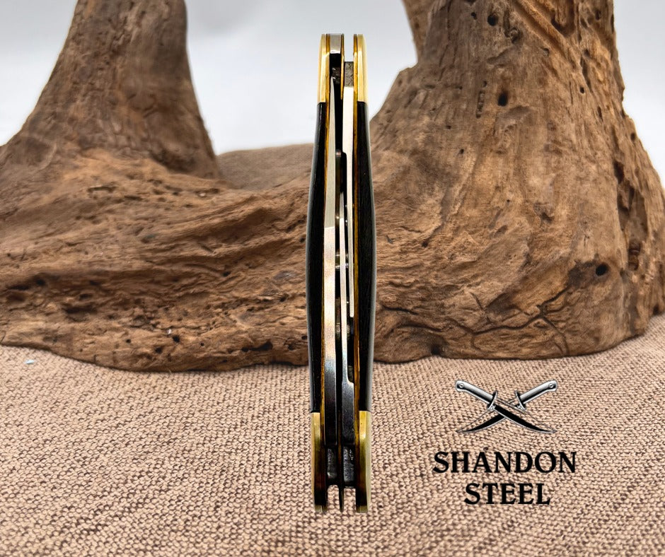 Smith & Wesson Sow Belly Pocket Knife #CH506BH Buffalo Horn Handle 3 Blade (114)