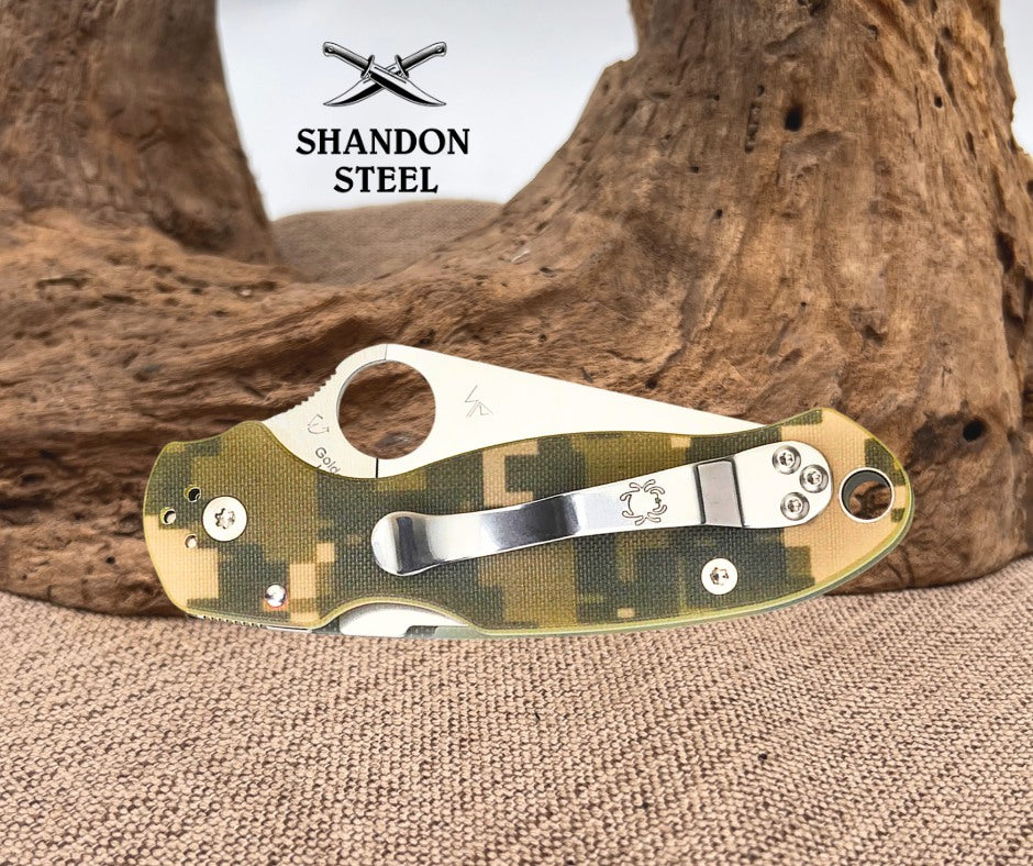 Spyderco PARA 3 CAMO G-10 PLAINEDGE C223GPCMO