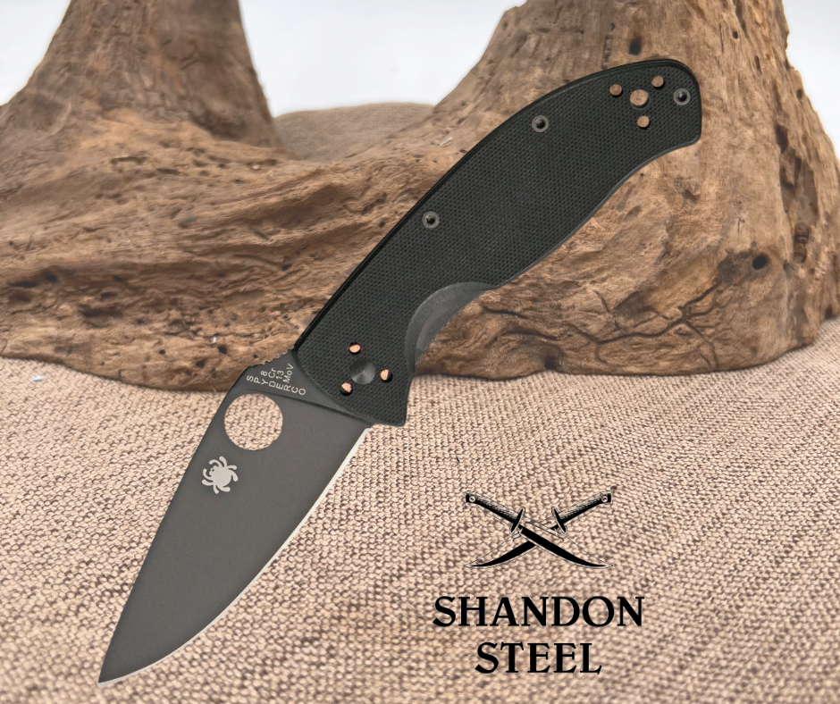 Spyderco TENACIOUS BLACK G-10 BLACK BLADE PLAINEDGE C122GBBKP