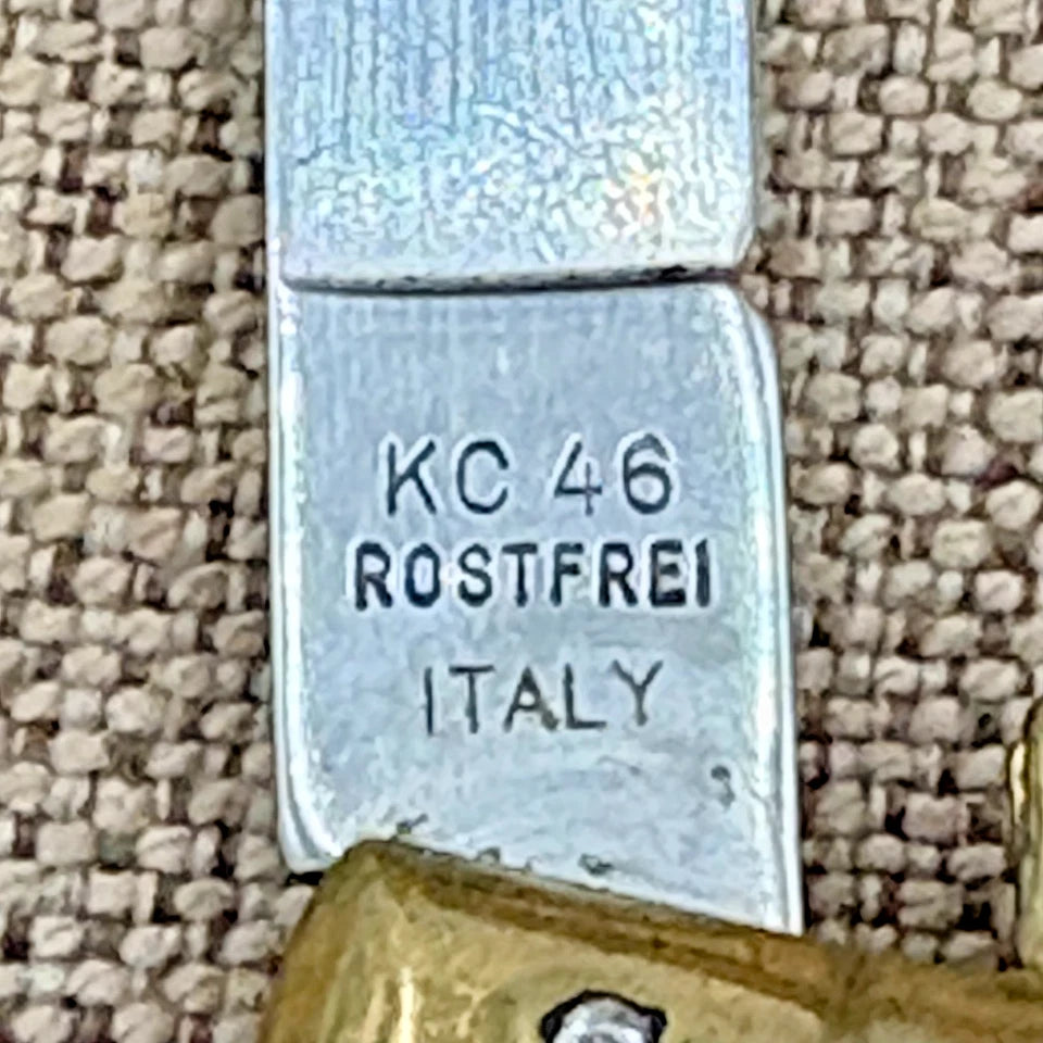 Stiletto Kissing Crane Lockback VTG Pocket Knife KC-46 Stag Handle, Italy (31)