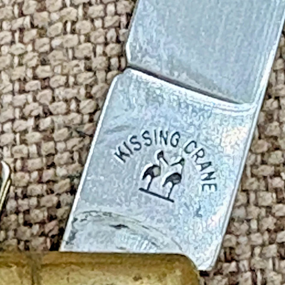Stiletto Kissing Crane Lockback VTG Pocket Knife KC-46 Stag Handle, Italy (31)