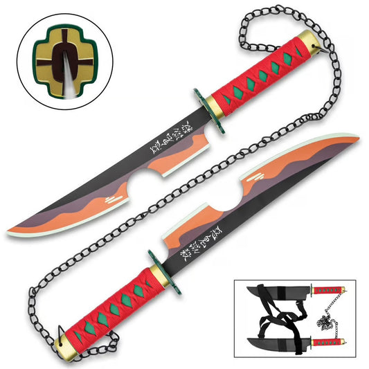 Tengen Uzui Nichirin Demon Slayer Double Sword - 16 1/4" BK6226
