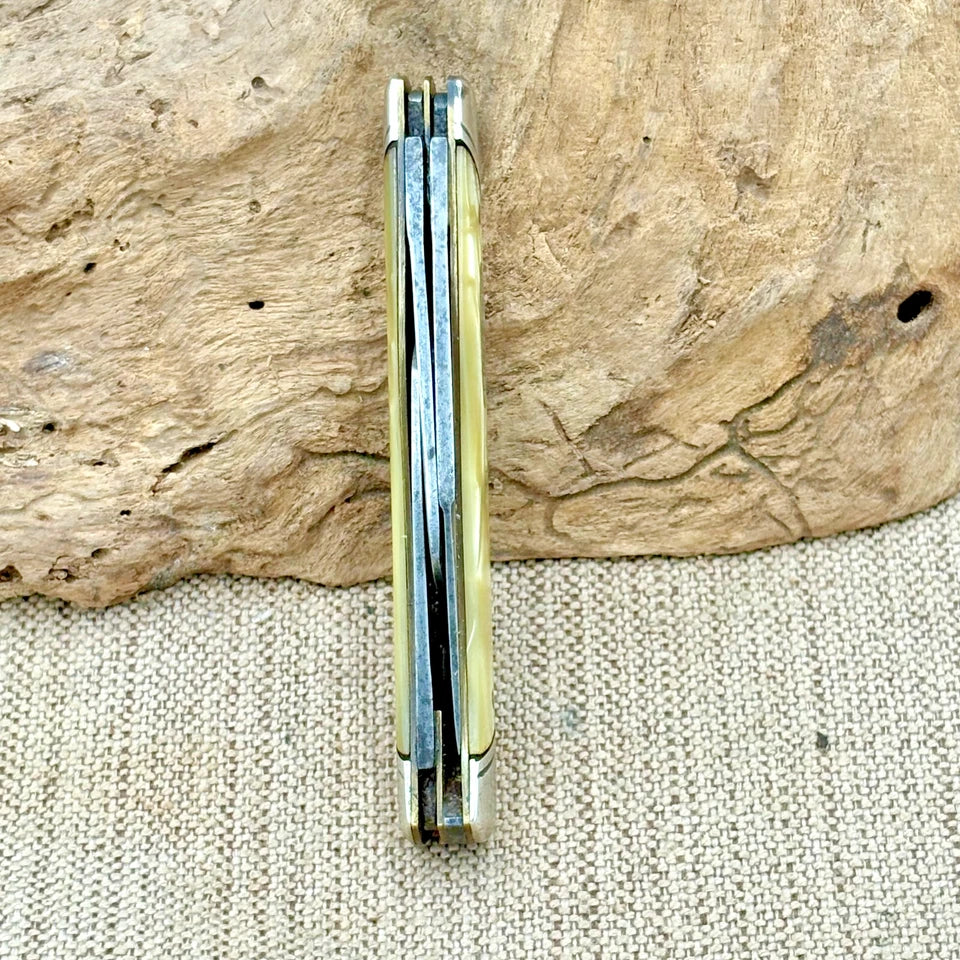 ULSTER VINTAGE MADE IN USA LONG PULL 3 BLADE STOCKMAN POCKET KNIFE (224)