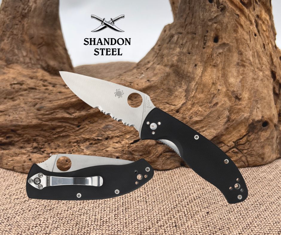 Spyderco™ Black G-10 Tenacious Liner Lock Stainless Combination Edge Pocket Knife C122GPS