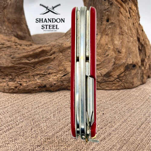 Victorinox Swiss Army Knife Red Super Tinker Hoffritz 91mm No Hook Good Snap 72