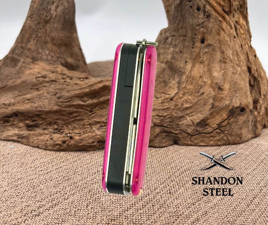 Victorinox NailClip 580 Swiss Army Knife - Translucent Pink Scissors, file (164)