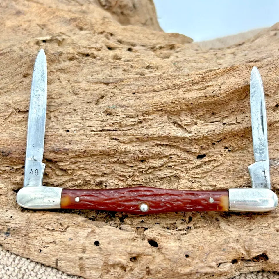 Vintage Camillus New York USA Tuxedo Pocket Folding Knife #49 Delrin Handles (9)