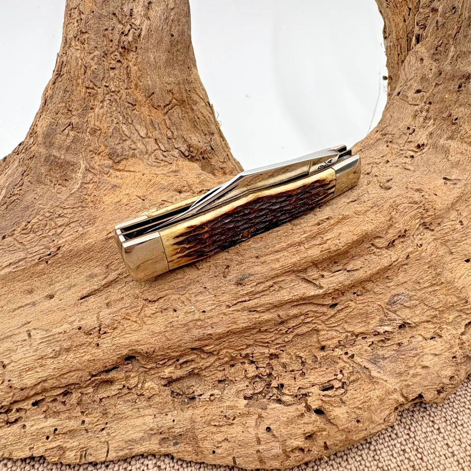 Vintage Queen Cutlery 1979 Master Cutter Collection 2-Blade Gunstock Knife (11)